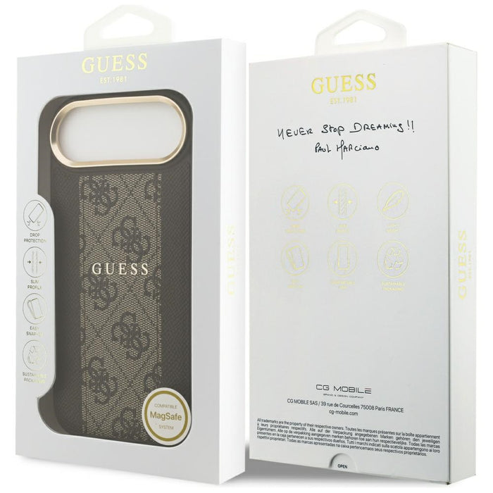 Guess 4G Stripe MagSafe case for iPhone Air - brown