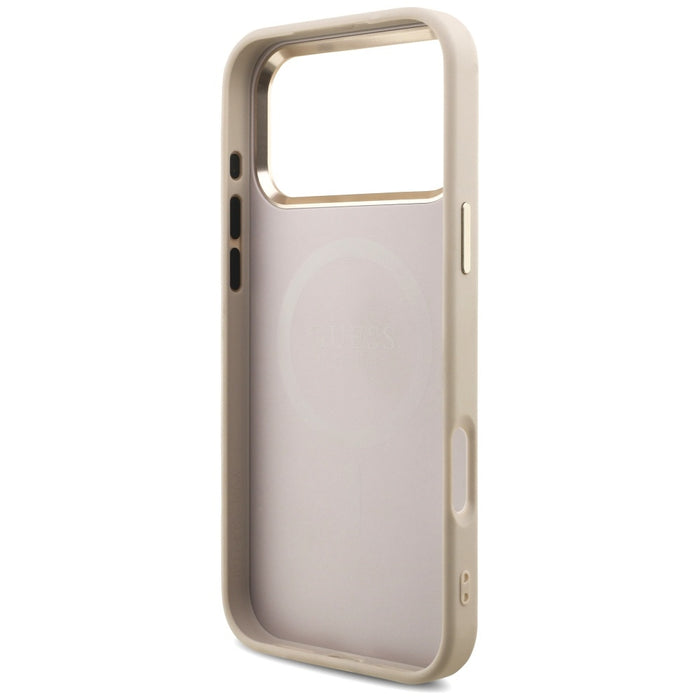 Guess 4G Triangle Logo MagSafe Case for iPhone 17 Pro Max - Rose Gold
