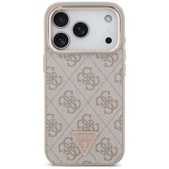 Guess 4G Triangle Logo MagSafe Case for iPhone 17 Pro - Rose Gold