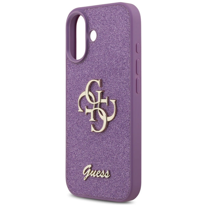 Guess Fixed Glitter Big 4G case for iPhone 17 - purple
