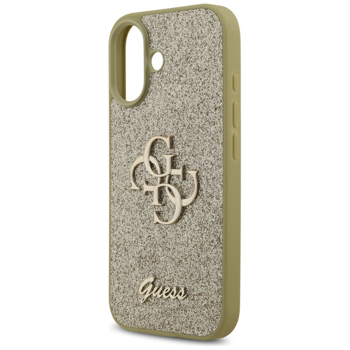 Guess Fixed Glitter Big 4G case for iPhone 17 - gold