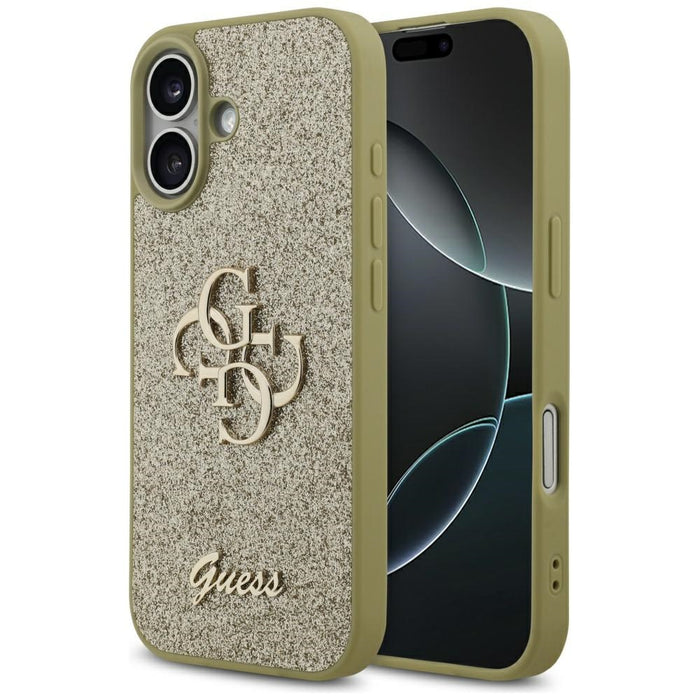 Guess Fixed Glitter Big 4G case for iPhone 17 - gold