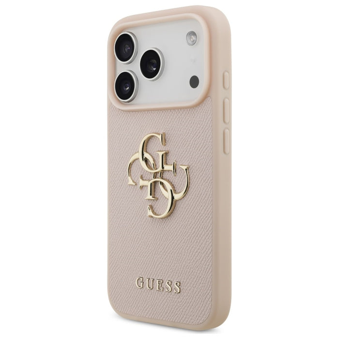 Guess Grained Big 4G &amp; Classic Logo iPhone 17 Pro Case - Pink