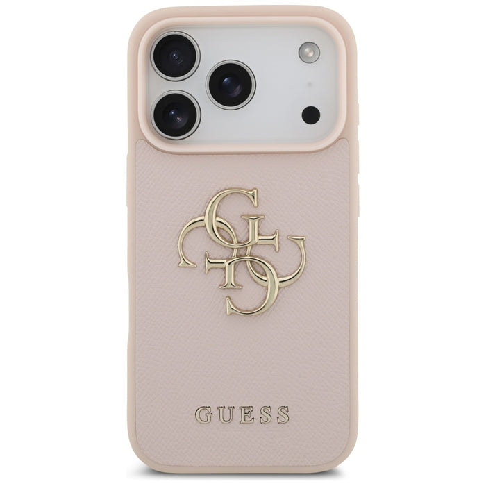 Guess Grained Big 4G &amp; Classic Logo iPhone 17 Pro Case - Pink