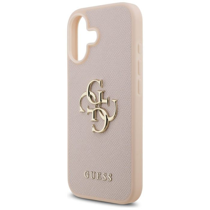 Guess Grained Big 4G &amp; Classic Logo iPhone 17 Case - Pink