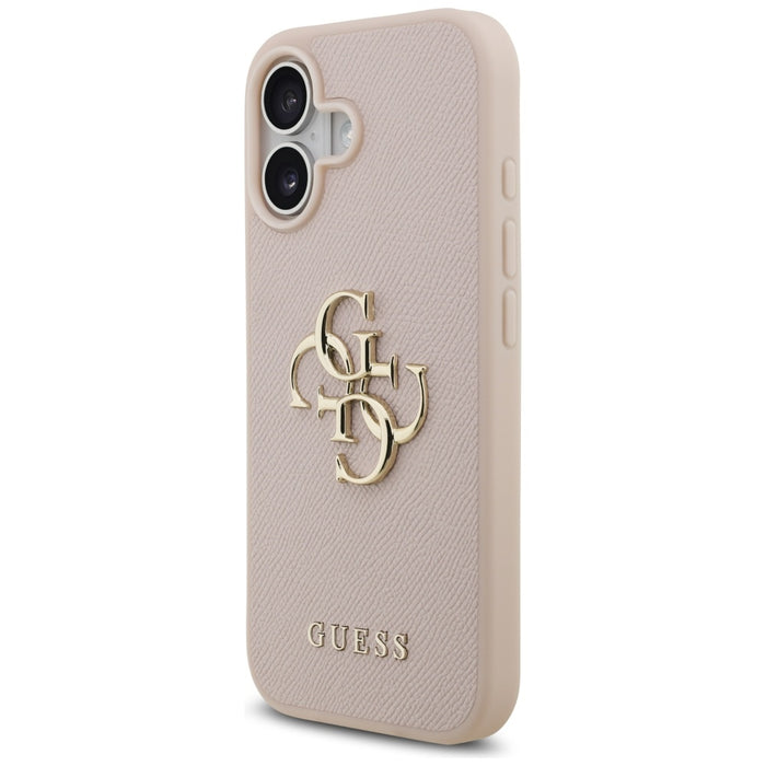 Guess Grained Big 4G &amp; Classic Logo iPhone 17 Case - Pink
