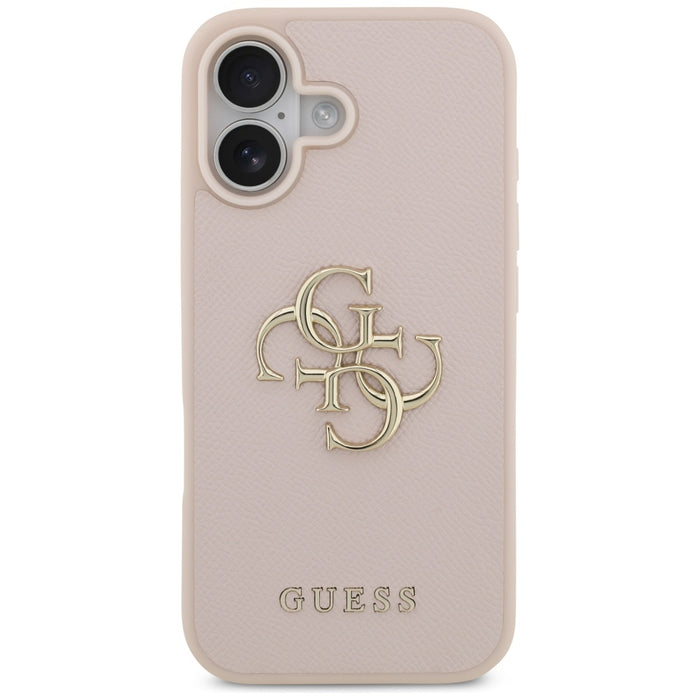 Guess Grained Big 4G &amp; Classic Logo iPhone 17 Case - Pink