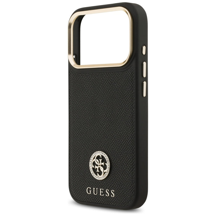 Guess Grained Strass Logo MagSafe case for iPhone 17 Pro - black