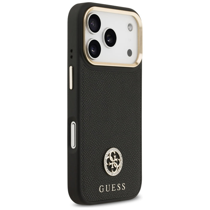 Guess Grained Strass Logo MagSafe case for iPhone 17 Pro - black