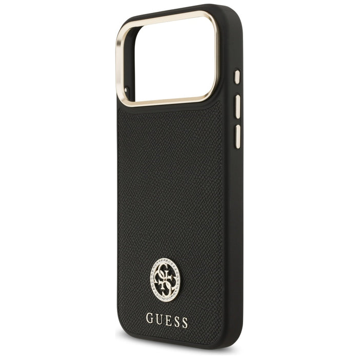 Guess Grained Strass Logo MagSafe case for iPhone 17 Pro Max - black
