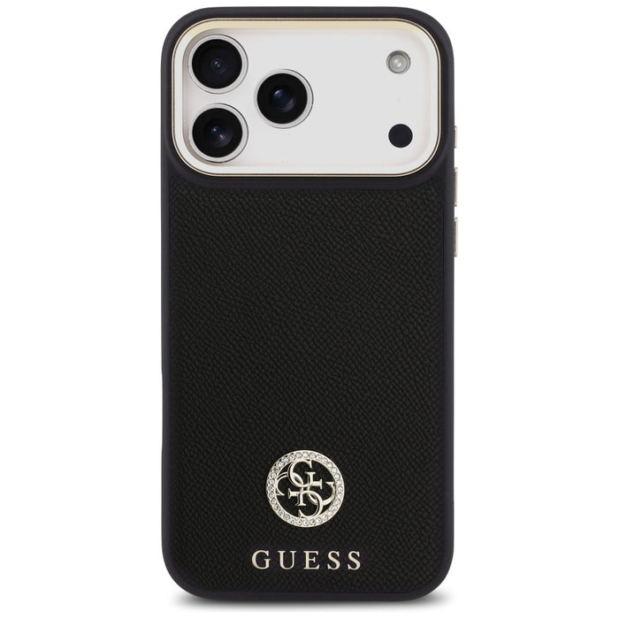 Guess Grained Strass Logo MagSafe case for iPhone 17 Pro Max - black