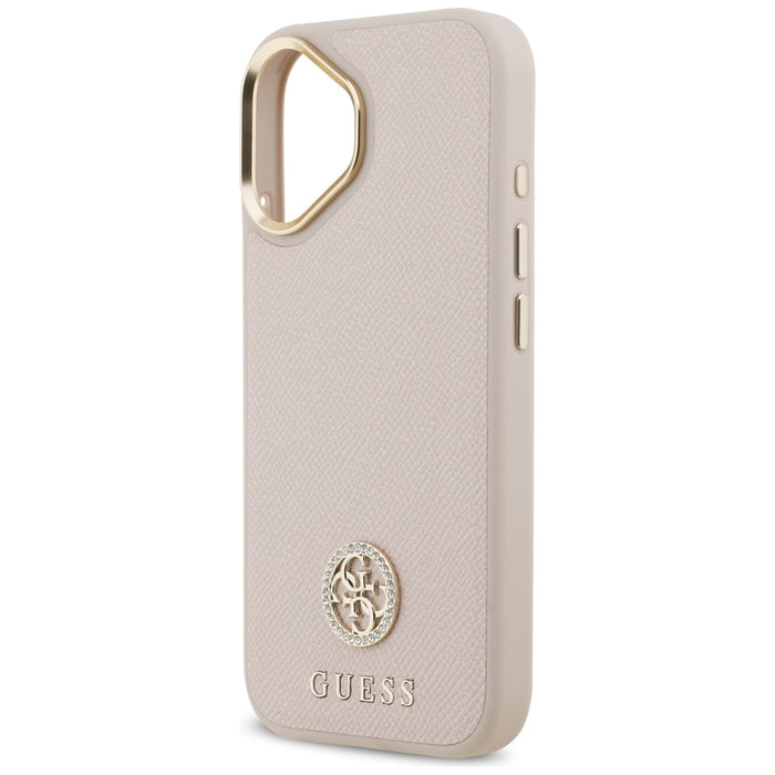 Guess Grained Strass Logo MagSafe case for iPhone 17 - pink