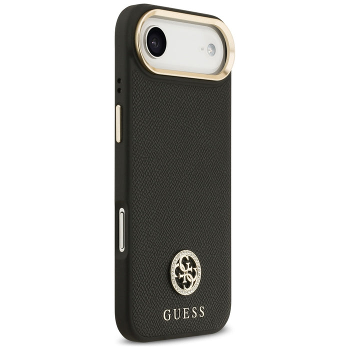 Guess Grained Strass Logo MagSafe case for iPhone Air - black