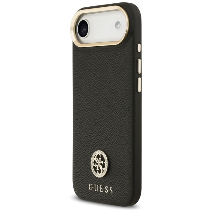 Guess Grained Strass Logo MagSafe case for iPhone Air - black