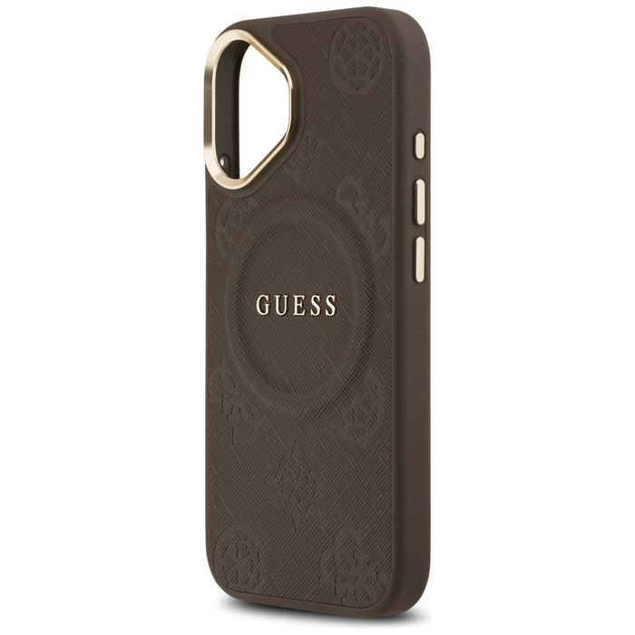 Guess Peony Hot Stamp MagSafe Case for iPhone 17 - Brown