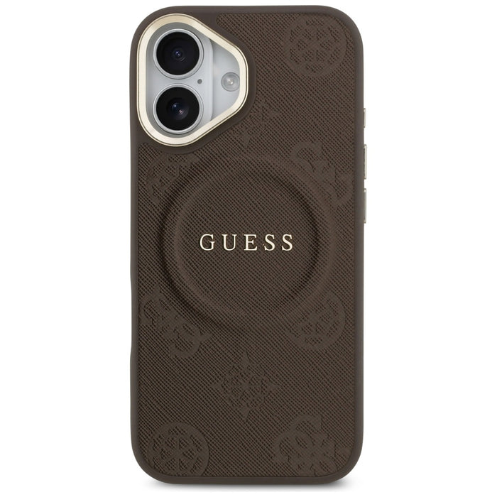 Guess Peony Hot Stamp MagSafe Case for iPhone 17 - Brown