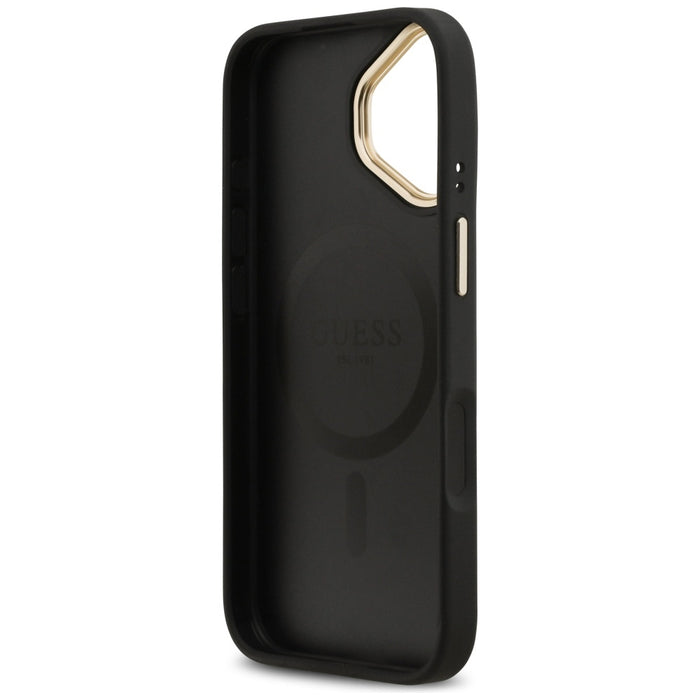 Guess Peony Hot Stamp MagSafe Case for iPhone 17 - Black