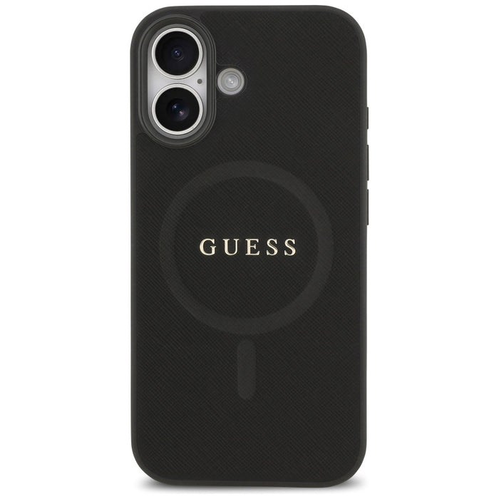 Guess Saffiano Classic Logo MagSafe case for iPhone 17 - black