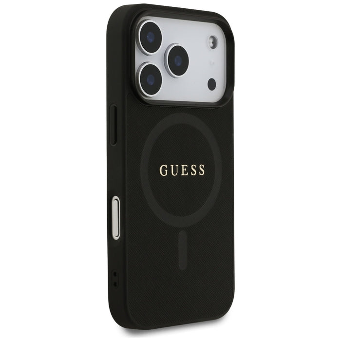 Guess Saffiano Classic Logo MagSafe Case for iPhone 17 Pro - Black
