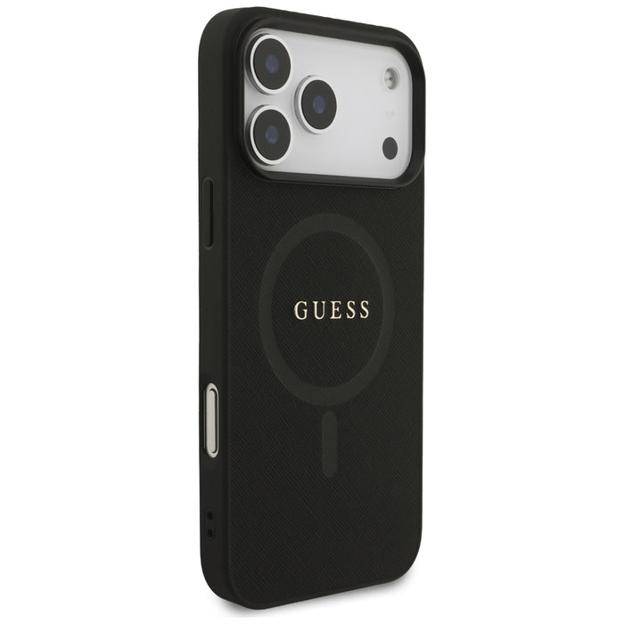 Guess Saffiano Classic Logo MagSafe Case for iPhone 17 Pro Max - Black