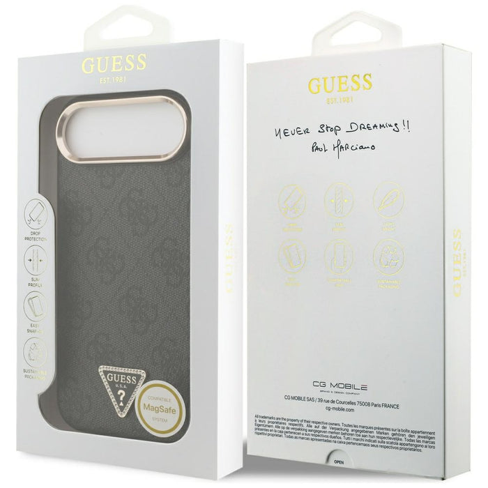 Guess 4G Triangle Logo MagSafe case for iPhone Air - black and gold