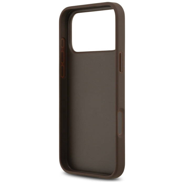 Guess 4G Nauble Card Triangle Case for iPhone 17 Pro Max - Brown