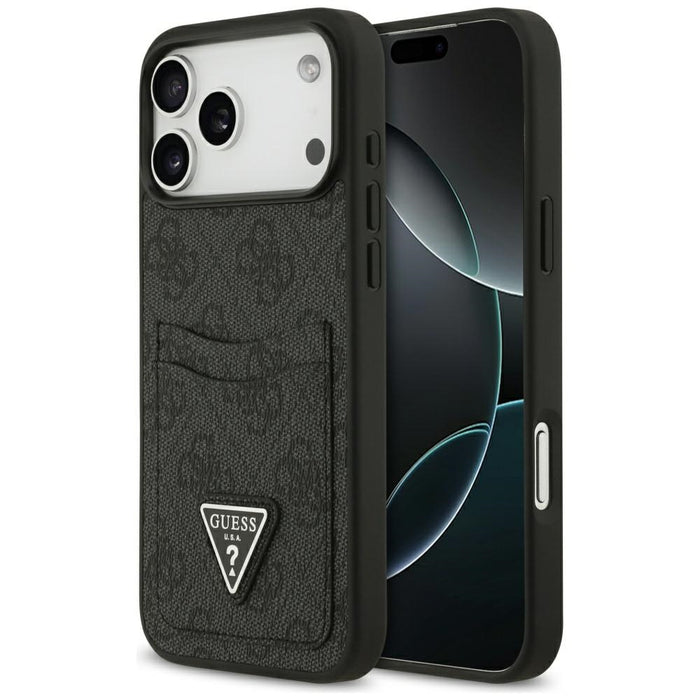Guess 4G nauble Card Triangle case for iPhone 17 Pro Max - black