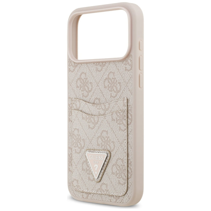 Guess 4G Nauble Card Triangle Case for iPhone 17 Pro Max - Pink