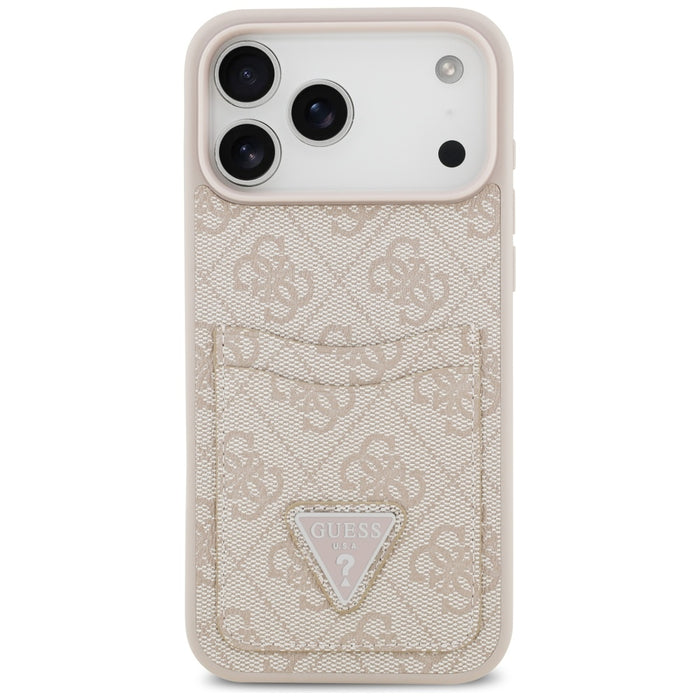 Guess 4G Nauble Card Triangle Case for iPhone 17 Pro Max - Pink
