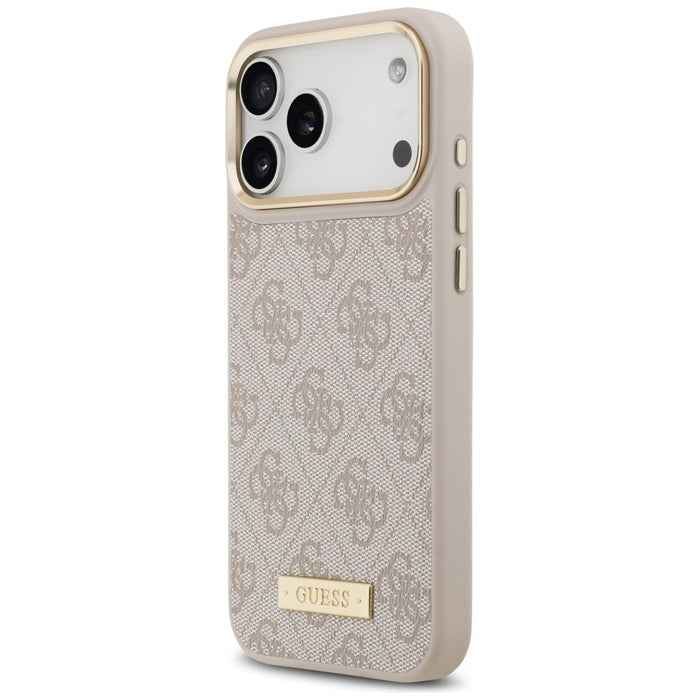 Guess 4G Logo Plate MagSafe Case for iPhone 17 Pro Max - Pink