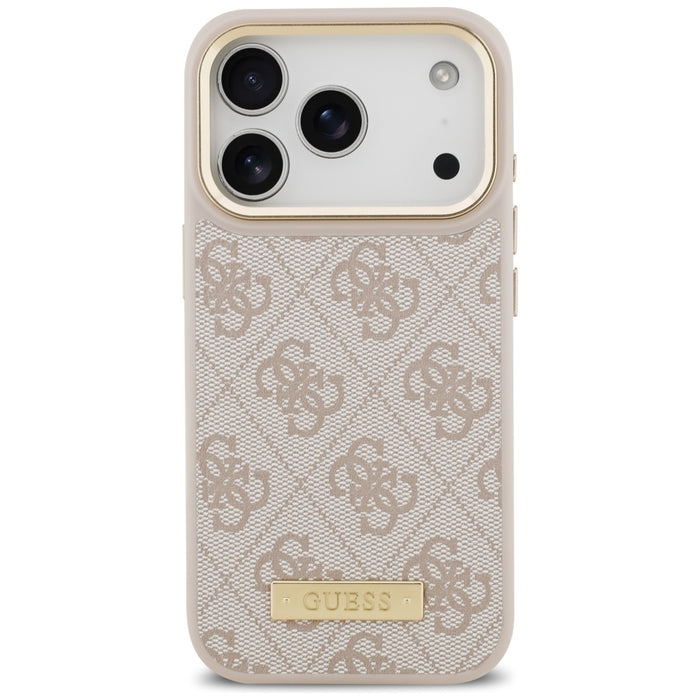 Guess 4G Logo Plate MagSafe Case for iPhone 17 Pro - Pink
