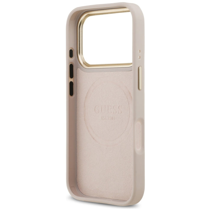Guess 4G Logo Plate MagSafe Case for iPhone 17 Pro - Pink