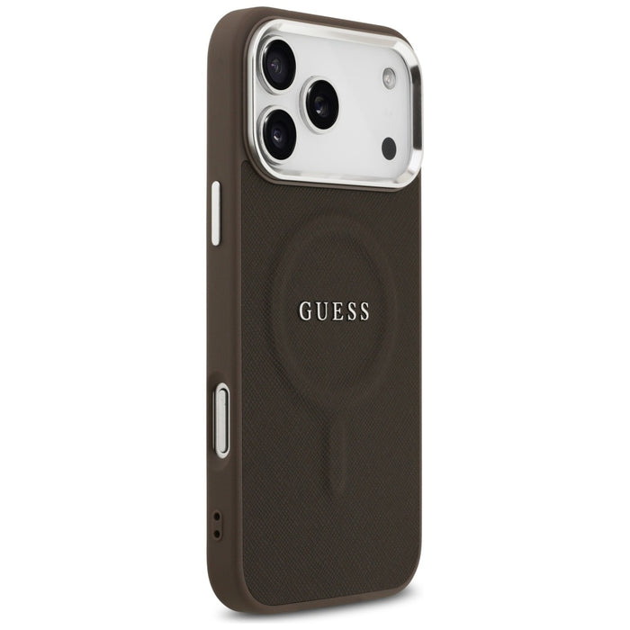 Guess Classic Logo MagSafe Case for iPhone 17 Pro - Brown