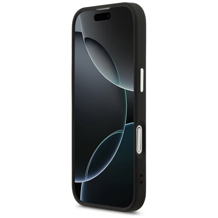 Guess Grained Triangle Logo MagSafe case for iPhone 17 - black
