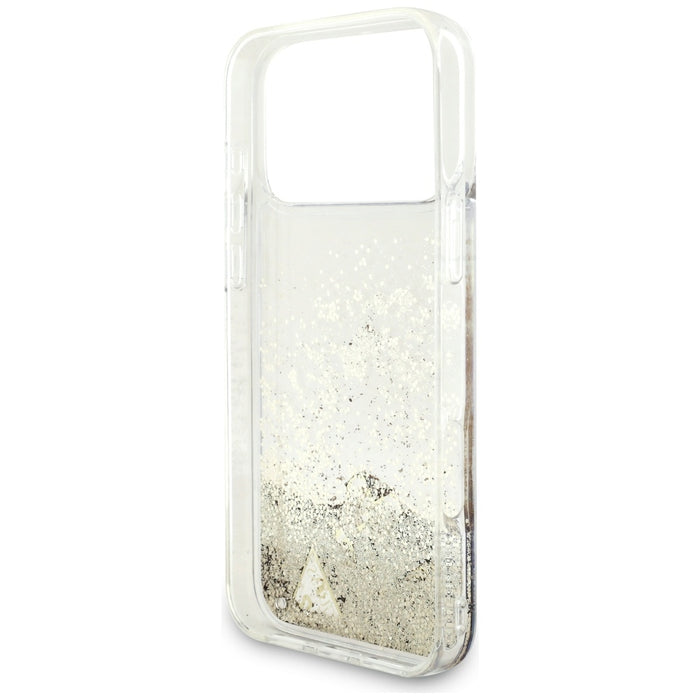 Guess Liq. Glitter 4 Charms Case for iPhone 17 Pro Max - Gold