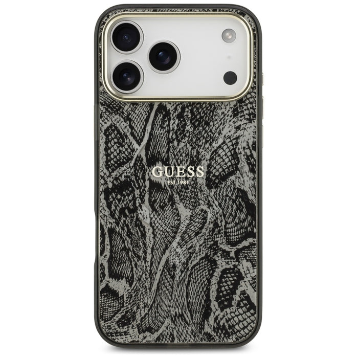 Guess Python Pattern MagSafe Case for iPhone 17 Pro Max - Black