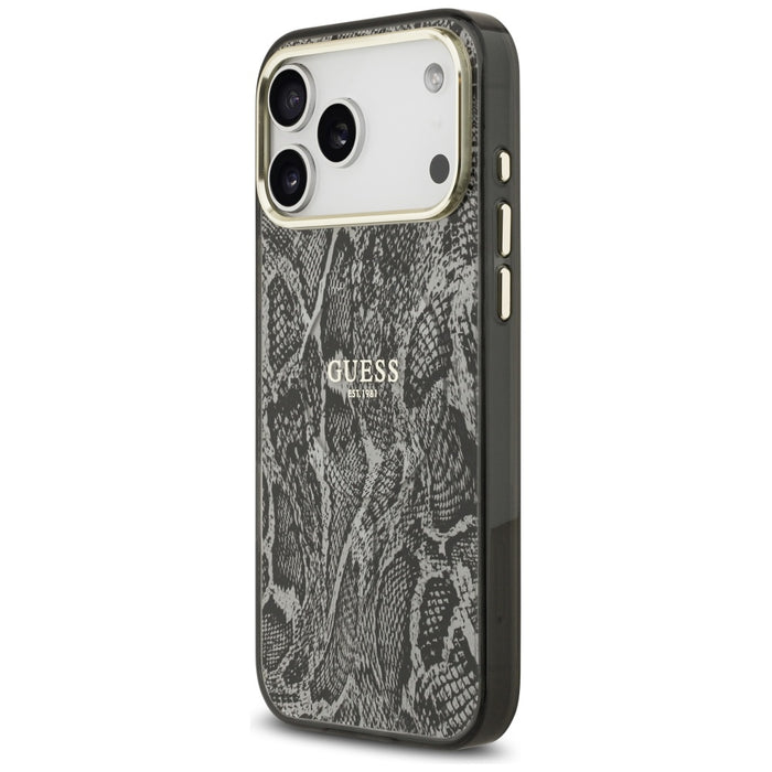 Guess Python Pattern MagSafe Case for iPhone 17 Pro Max - Black