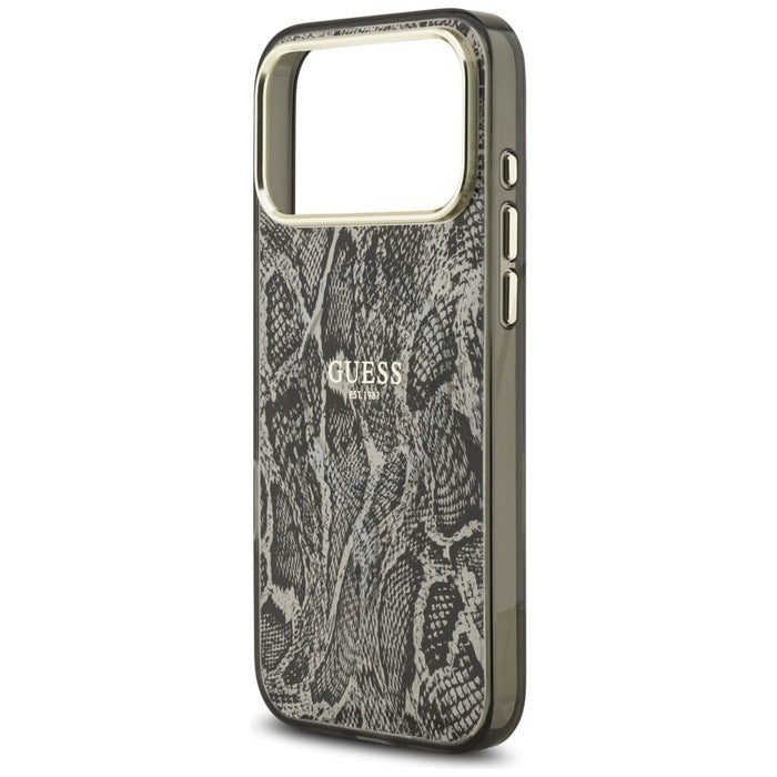 Guess Python Pattern MagSafe Case for iPhone 17 Pro Max - Black