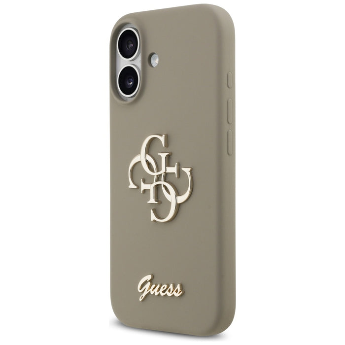 Guess Silicone Big 4G Script Case for iPhone 17 - Brown