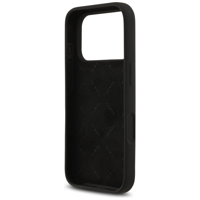 Guess Silicone Big 4G Script Case for iPhone 17 Pro - Black