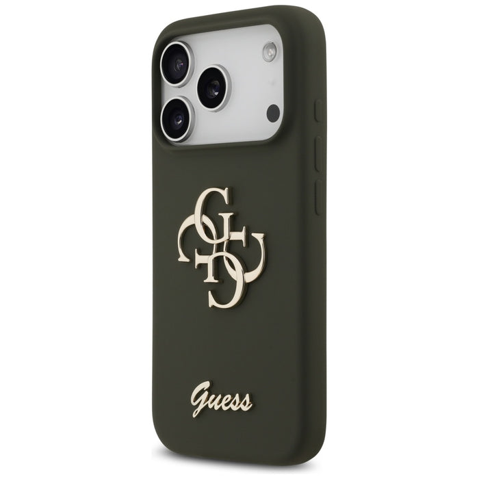 Guess Silicone Big 4G Script Case for iPhone 17 Pro - Green
