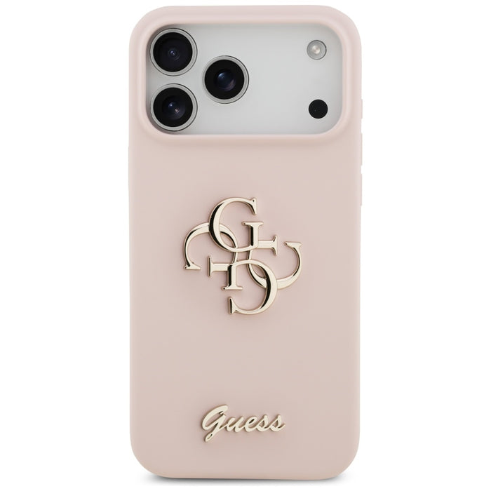 Guess Silicone Big 4G Script Case for iPhone 17 Pro Max - Pink