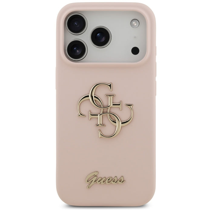 Guess Silicone Big 4G Script Case for iPhone 17 Pro - Pink