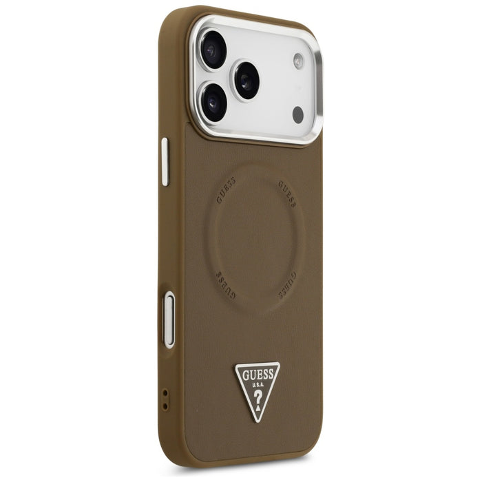 Guess Triangle Logo MagSafe case for iPhone 17 Pro - brown