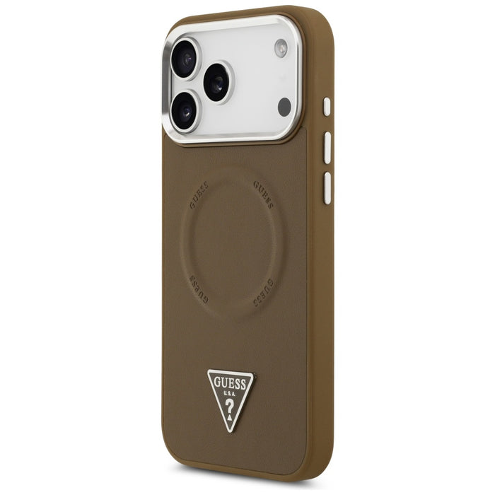 Guess Triangle Logo MagSafe case for iPhone 17 Pro - brown