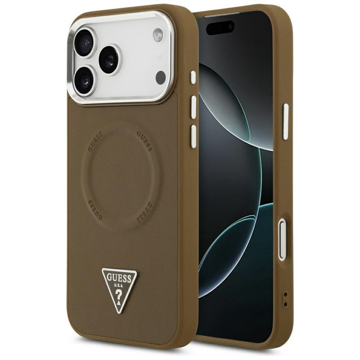 Guess Triangle Logo MagSafe case for iPhone 17 Pro Max - brown