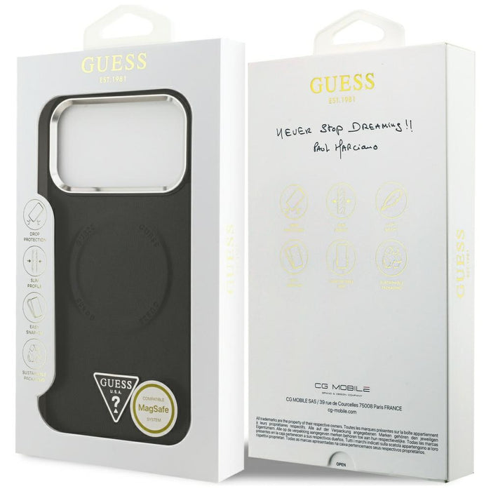 Guess Triangle Logo MagSafe Case for iPhone 17 Pro Max - Black