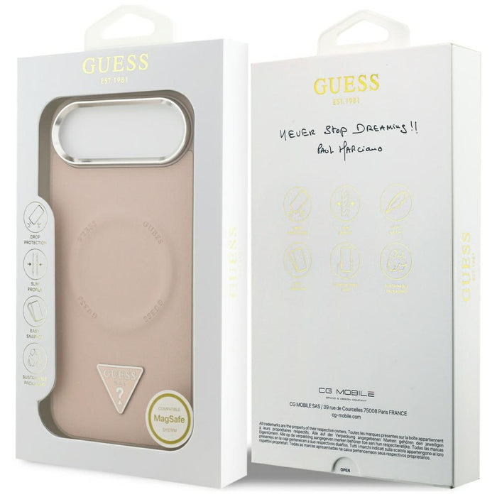 Guess Triangle Logo MagSafe Case for iPhone Air - Pink