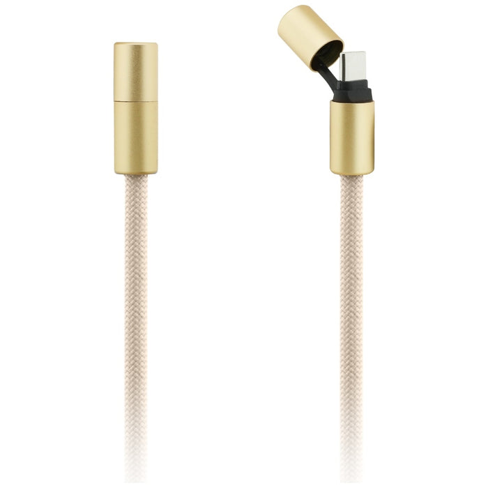 Guess CBDY 4G Charm USB-C / USB-C Cable 150cm - Beige