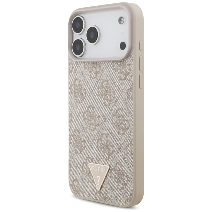 Guess 4G Strap Triangle Logo MagSafe Case for iPhone 17 Pro Max - Pink